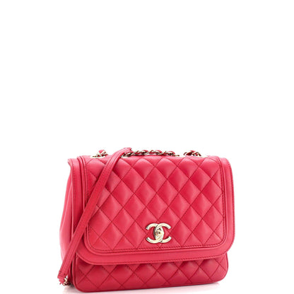 Chanel Lovely Day Square Flap Bag Quilted Lambskin Medium