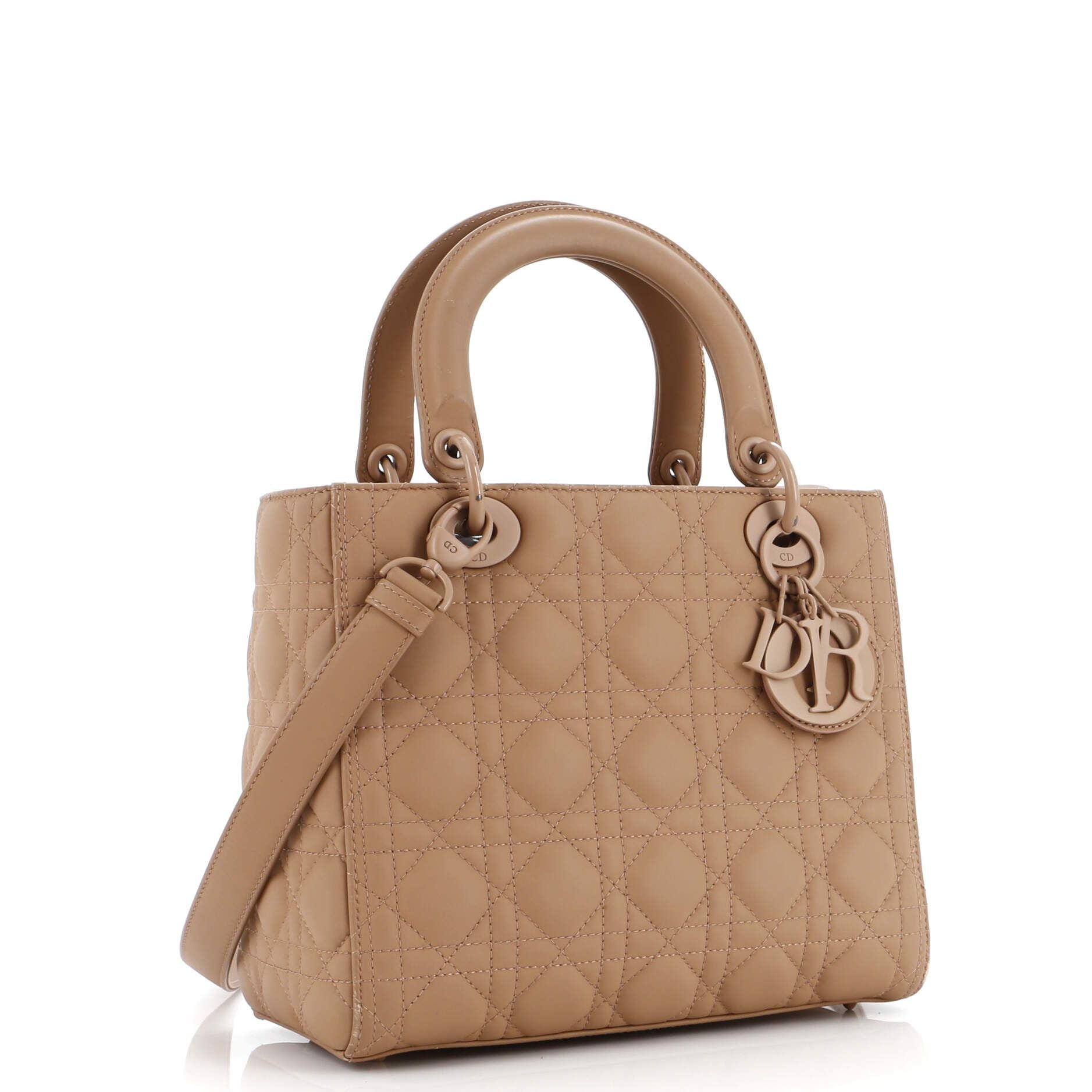 Christian Dior Ultra Matte Supple Lady Dior Bag Cannage Studded Lambskin Medium