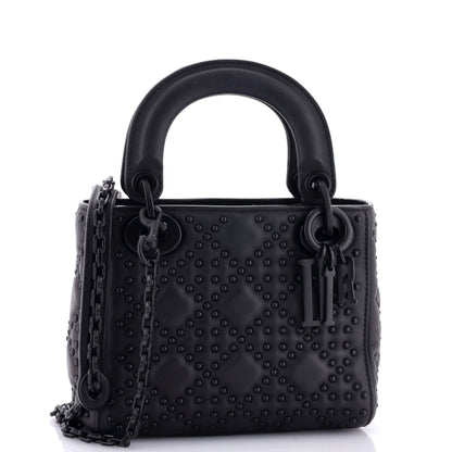 Christian Dior Ultra Matte Lady Dior Chain Bag Cannage Studded Lambskin Mini