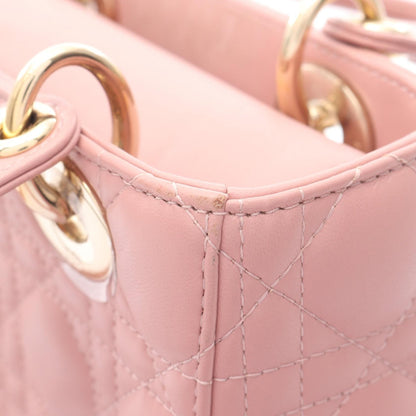 Dior Lady Dior My Abcdior Small Cannage Handbag Pink Lambskin (sheep Leather) M 0538onge