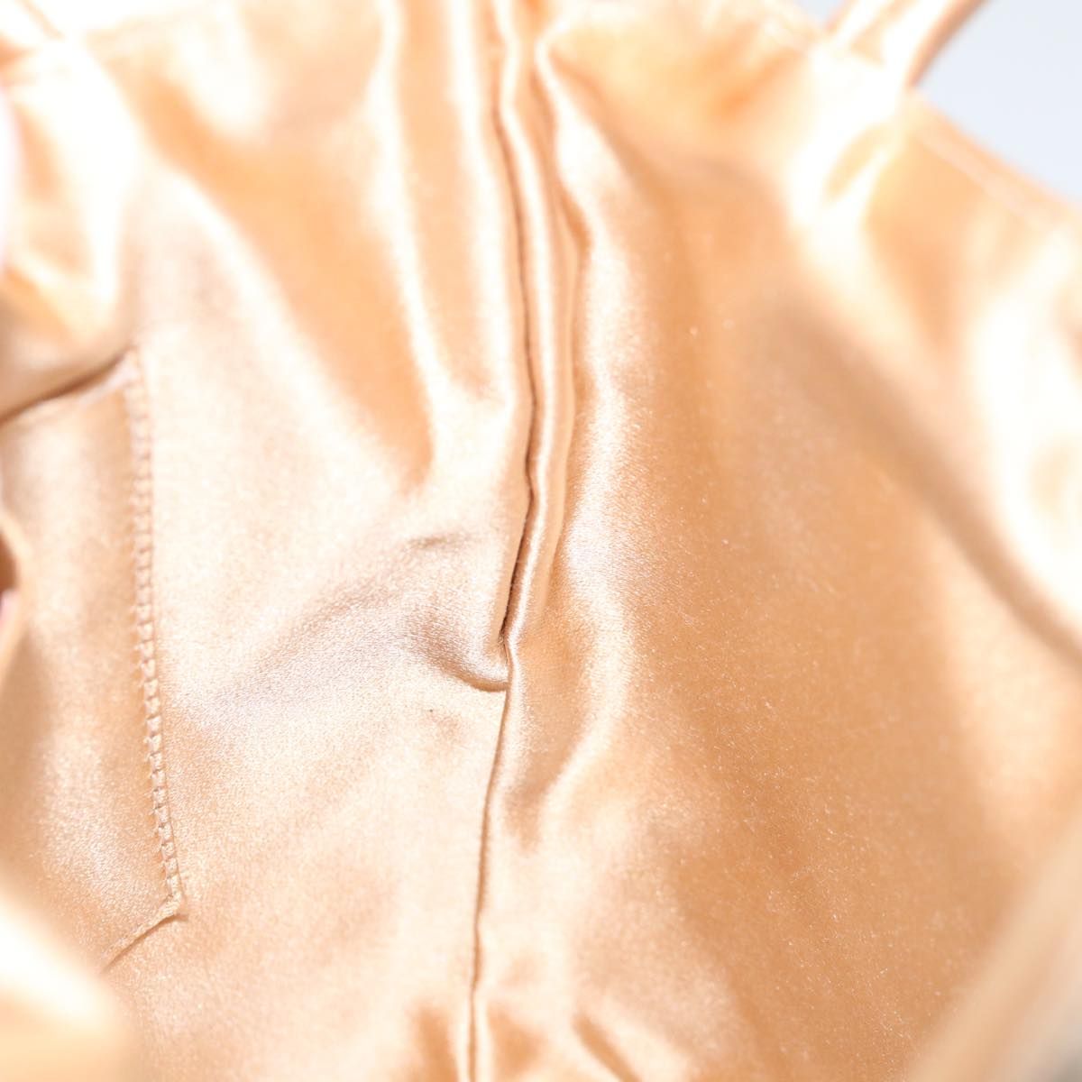 Bottega Veneta Hand Bag Satin Pink Gold Auth