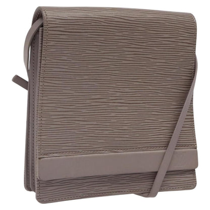 Louis Vuitton Epi Biarritz Shoulder Bag Gray Pepper M 5293c Lv Auth