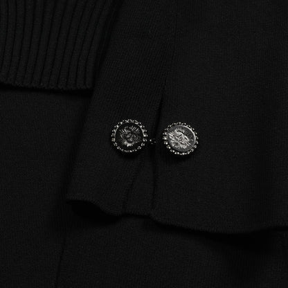 Chanel Black Coco Mark Button Cardigan Rayon P 40673k 02962
