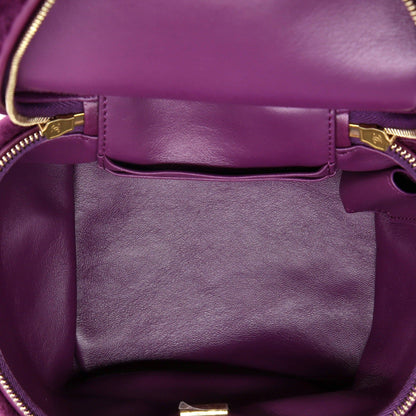 Chanel Coconing Top Handle Vanity Case With Chain Quilted Shearling Small