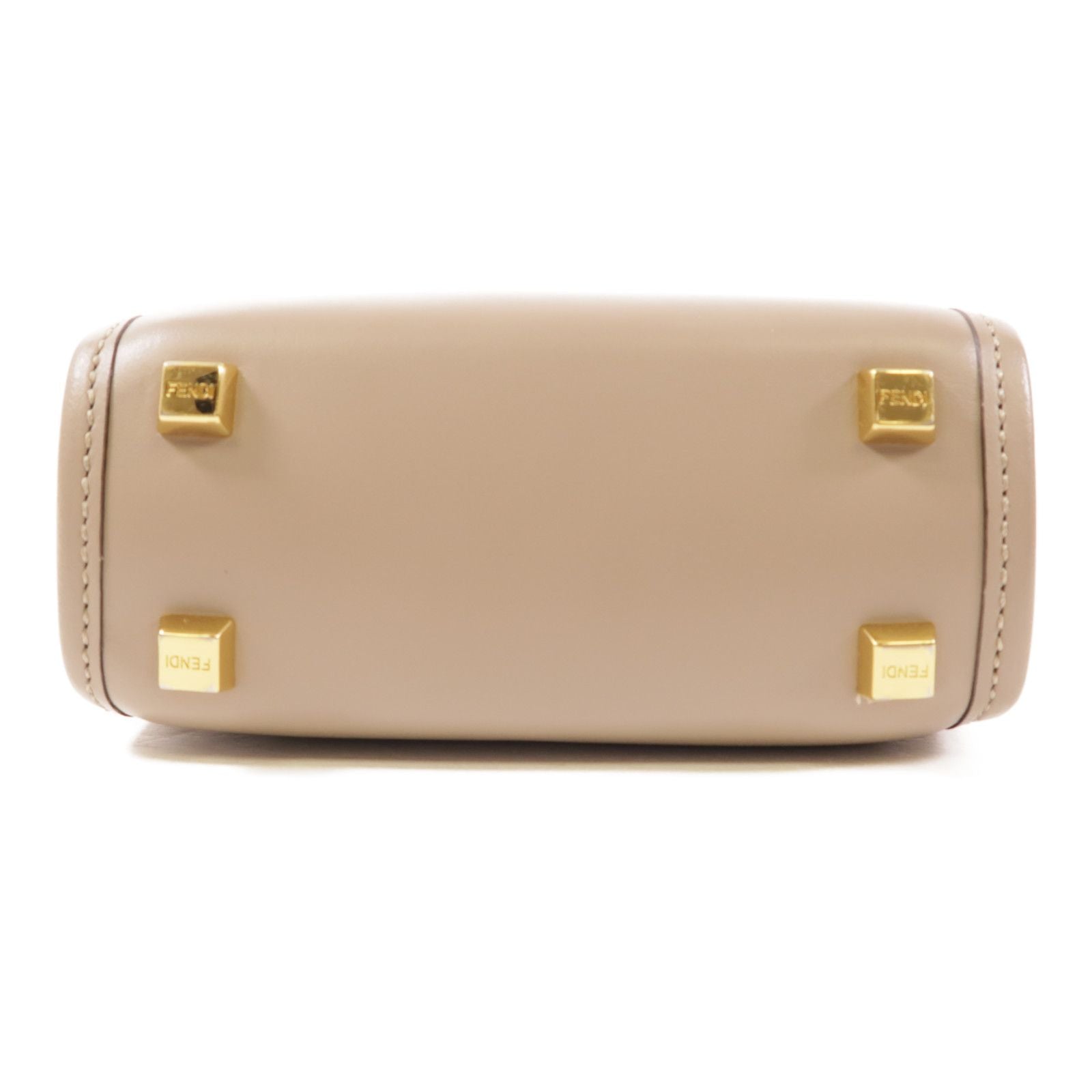 Fendi Cowhide Leather Mini Sunshine Shopper Hand-turned Shoulder Bag 2way Shoulder Bag Gray Grey Calfskin (cowhide) 8