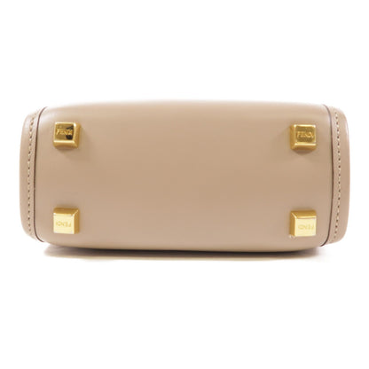 Fendi Cowhide Leather Mini Sunshine Shopper Hand-turned Shoulder Bag 2way Shoulder Bag Gray Grey Calfskin (cowhide) 8