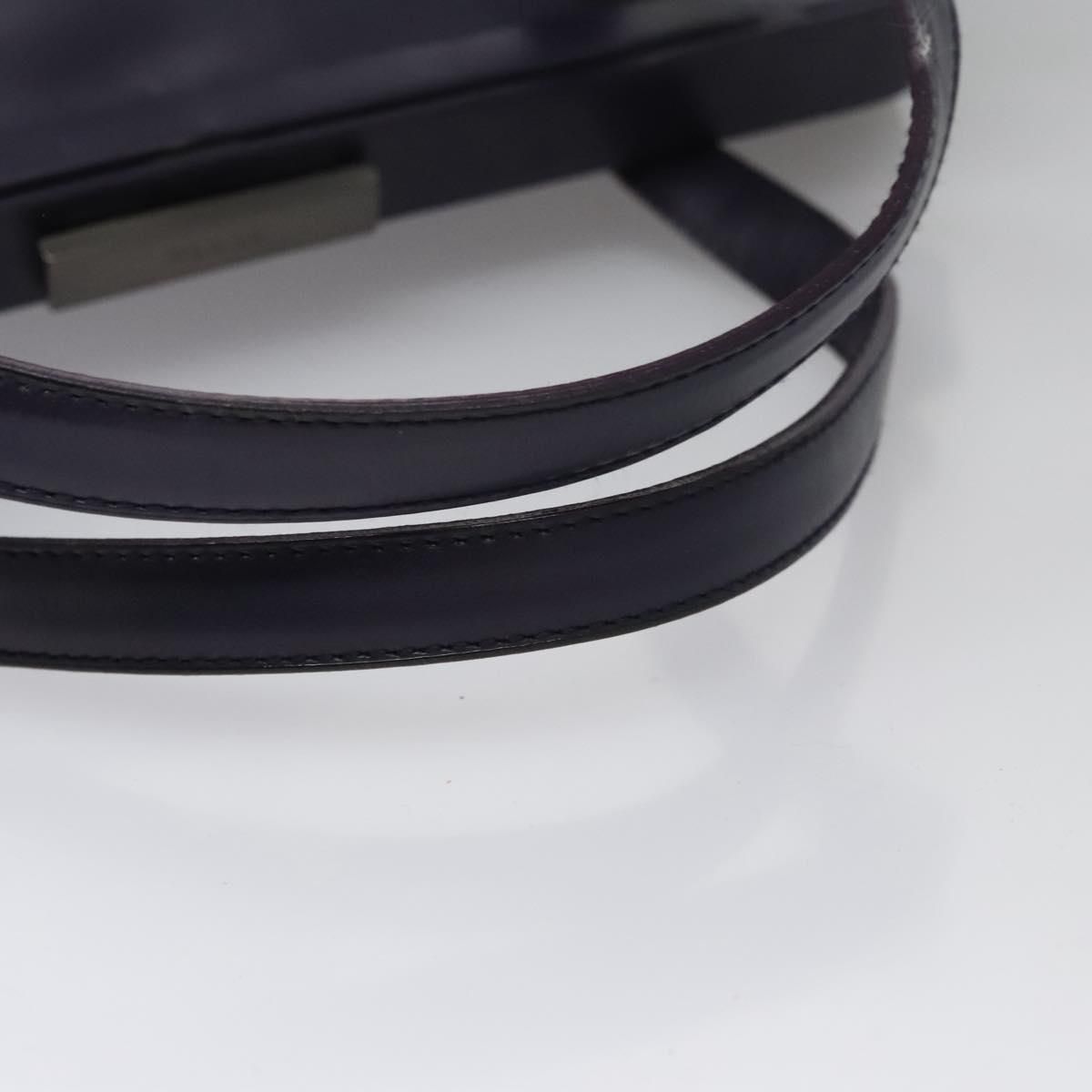 Prada Hand Bag Leather Purple Auth