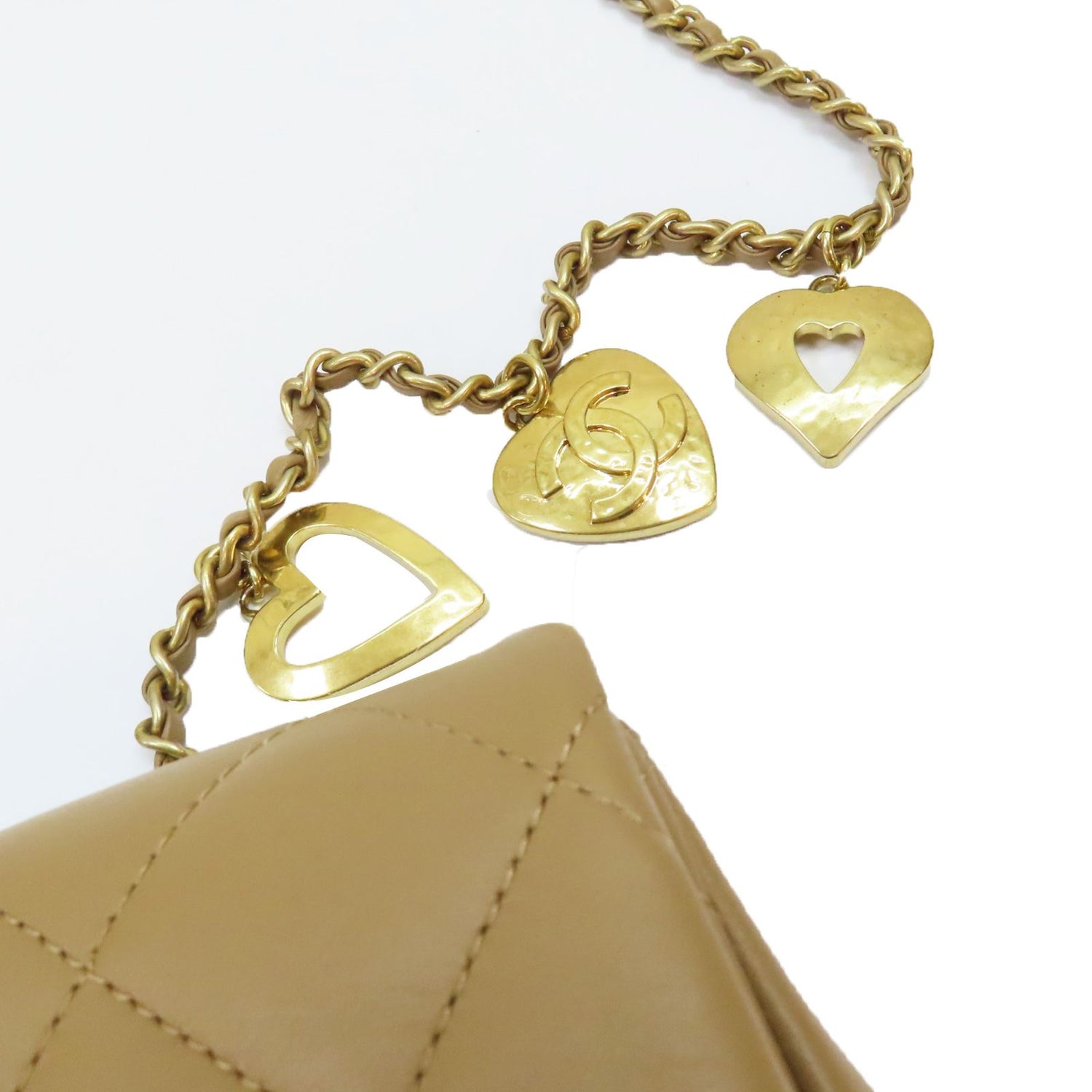 Chanel Lambskin Mini Heart Charms Flap Bag