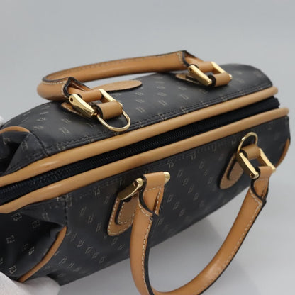 Fendi Hand Bag Pvc Canvas 2way Black Auth