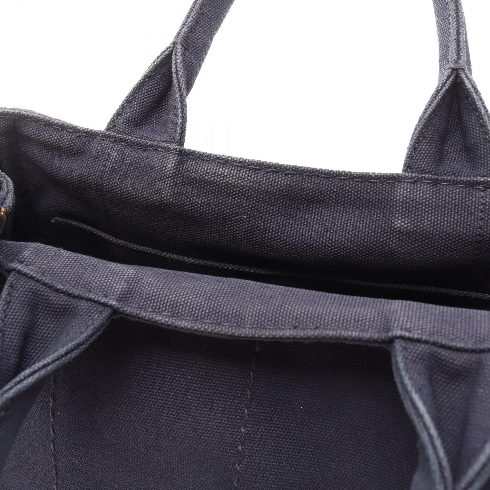 Prada Canapa Canapa Tote Bag Navy Canvas 1bg 439