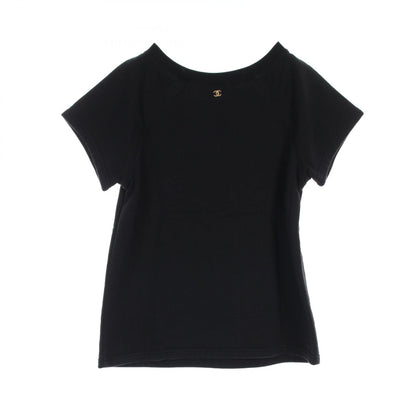 Chanel Black Gold Coco Mark T-shirt Cotton P 57840k 07626 18c