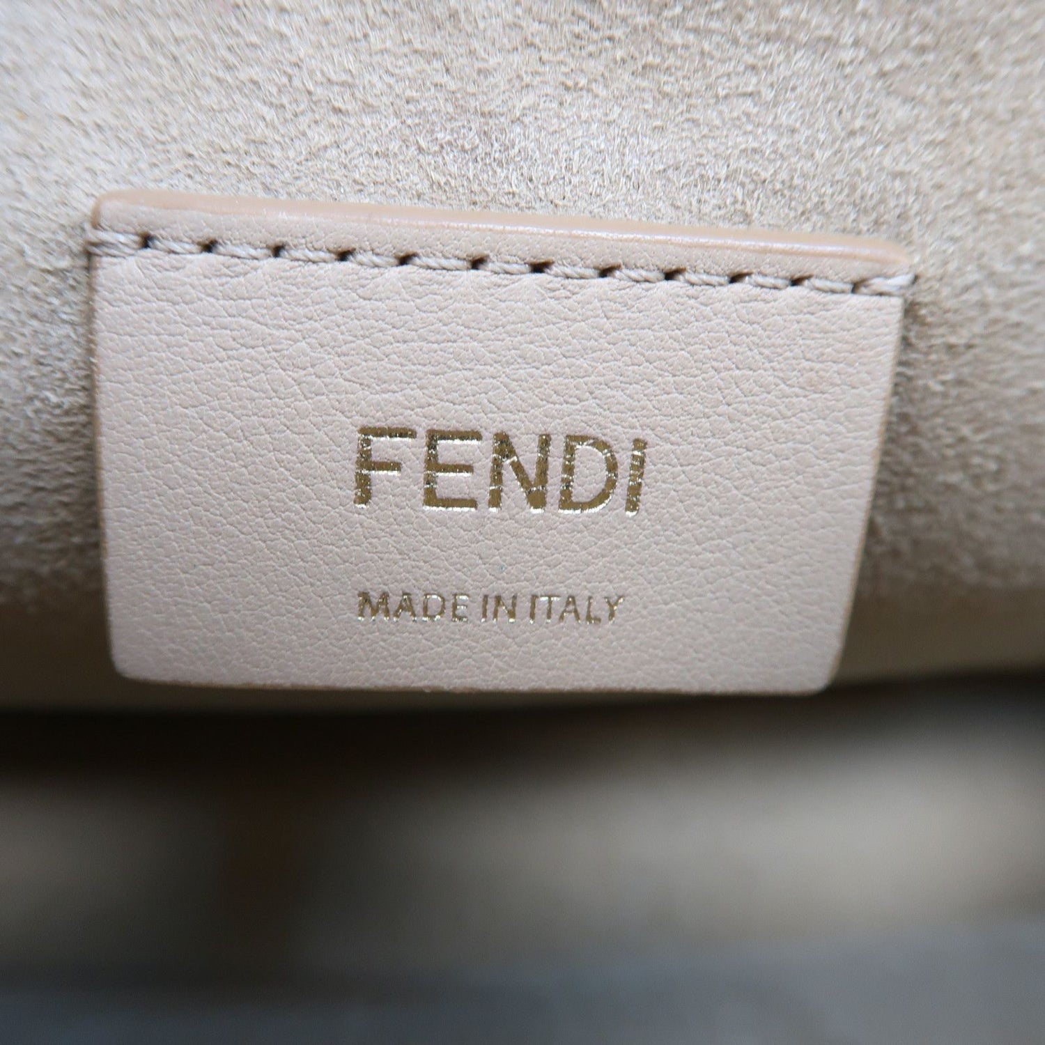Fendi Vitello Liberty Scalloped Studded Kan I Shoulder Bag