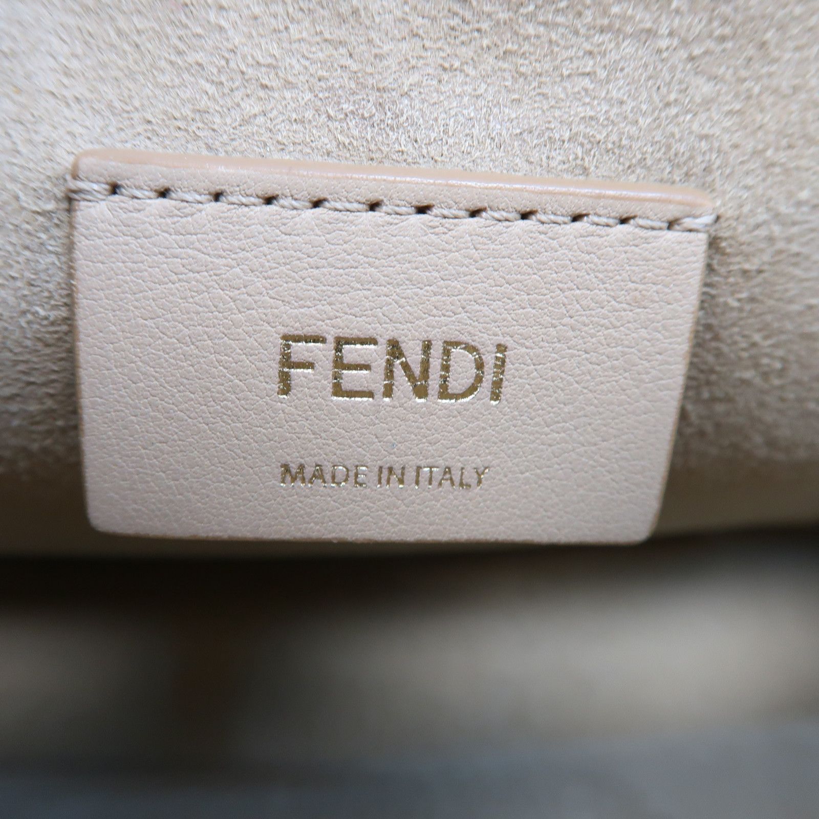 Fendi Vitello Liberty Scalloped Studded Kan I Shoulder Bag