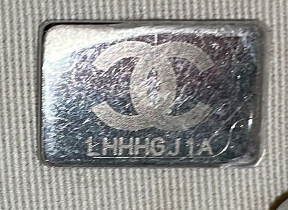 Chanel Deauville Tote Pinstripe Cotton Medium