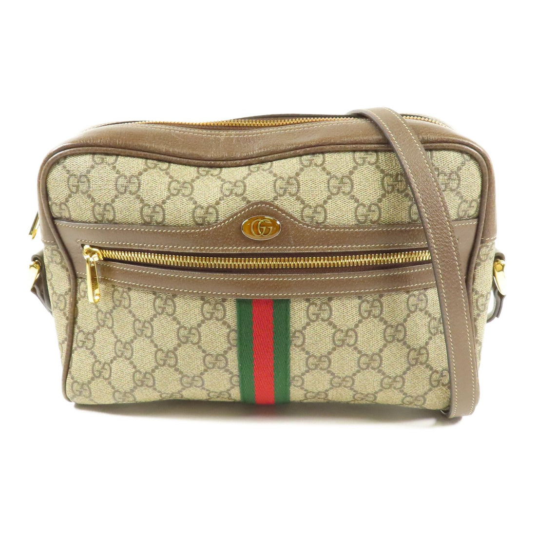 Gucci Small Ophidia Web Shoulder Bag, GG Supreme