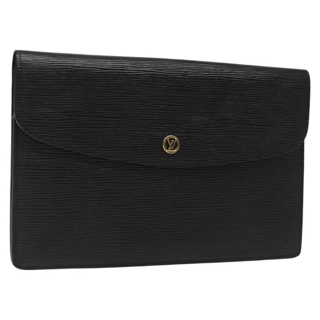 Louis Vuitton Epi Montaigne 27 Clutch Bag Black M 52652 Lv Auth