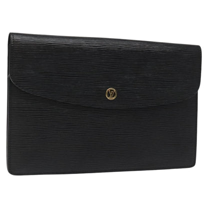 Louis Vuitton Epi Montaigne 27 Clutch Bag Black M 52652 Lv Auth