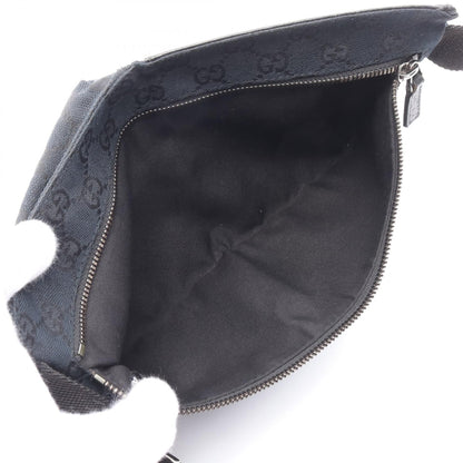Gucci GG Monogram Double Pocket Belt Bag Black
