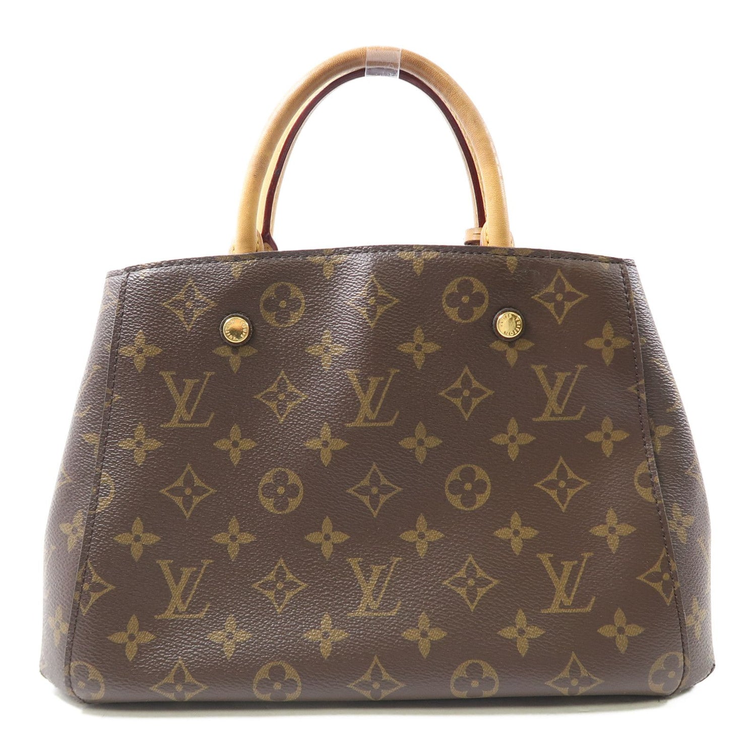 Louis Vuitton Monogram Montaigne Bb Hand-turn Shoulder Bag Palm Color Brown Brown 2way Shoulder Bag M 41055