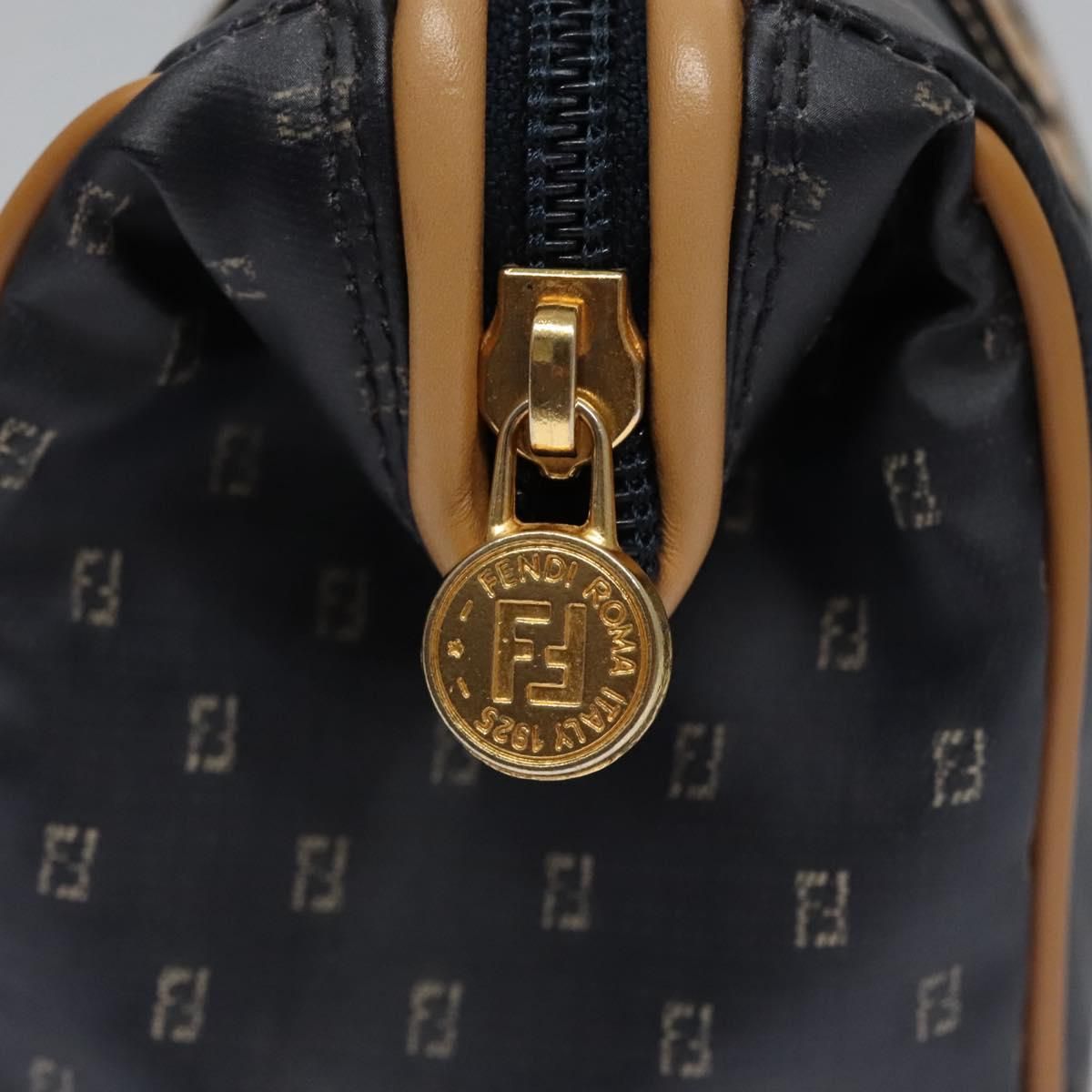 Fendi Hand Bag Pvc Canvas 2way Black Auth
