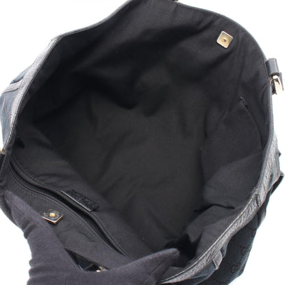 Gucci Abbey Gg Canvas Tote Bag Black Canvas 146247