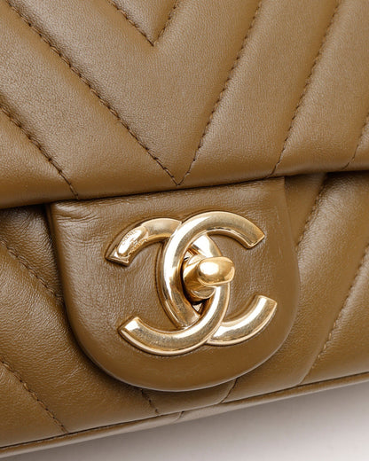 Chanel Small Chevron Double Flap Bag