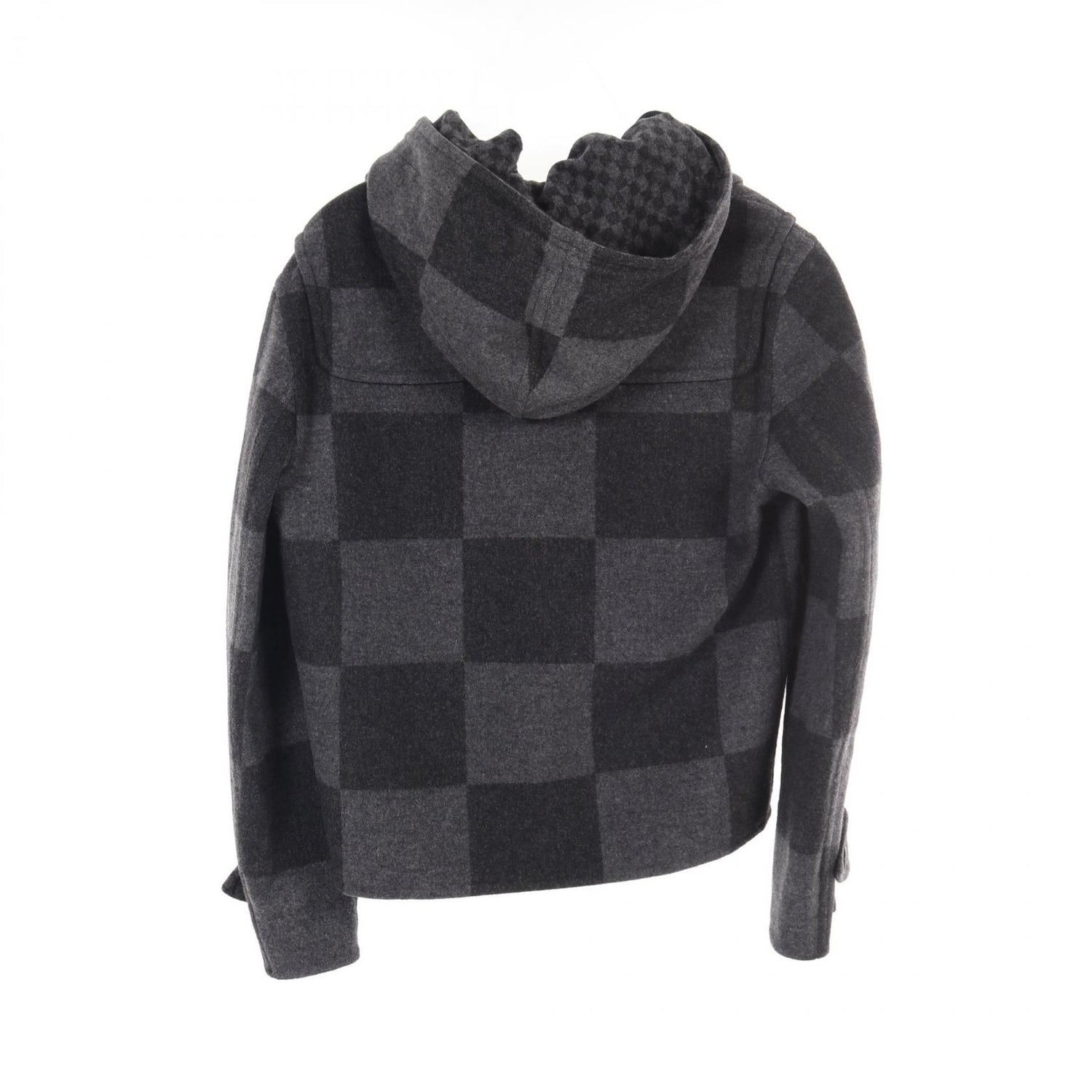 Louis Vuitton _ Nigo Giant Damier Gres Gray Duffel Coat Rm 202m Xep Hjc 03w