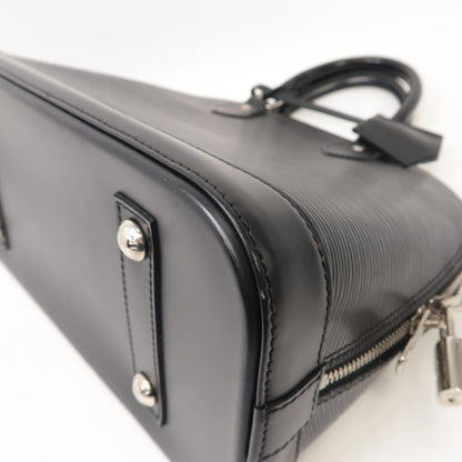 Louis Vuitton Epi Alma Pm Silver Handbag Black Black Black Handbag M 40302