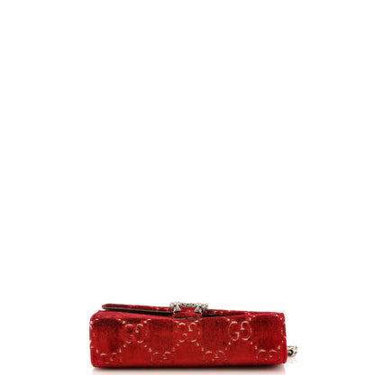 Gucci Dionysus Chain Wallet Gg Velvet Small