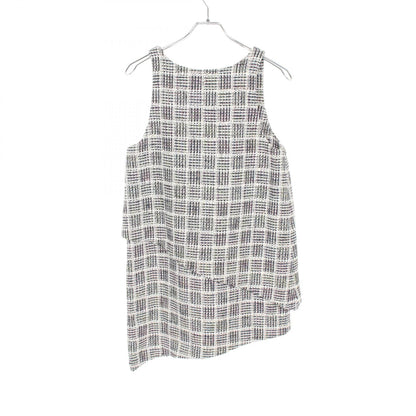 Chanel White Navy Multicolor Coco Mark Dress Fabric P 58812