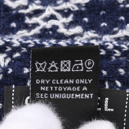 Chanel Navy White Scarf Other Cashmere