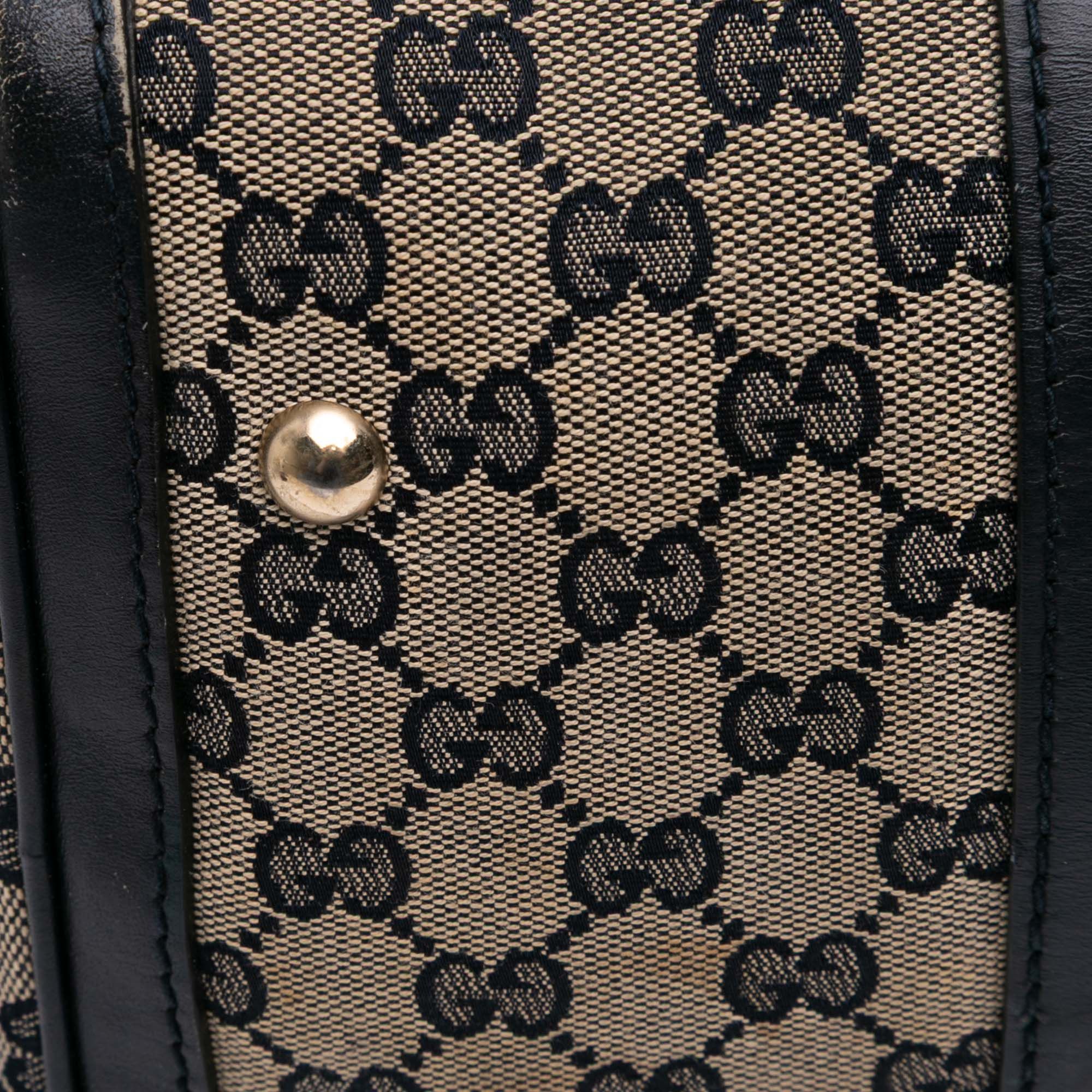 Gucci Medium GG Canvas Web Joy Boston Bag Brown