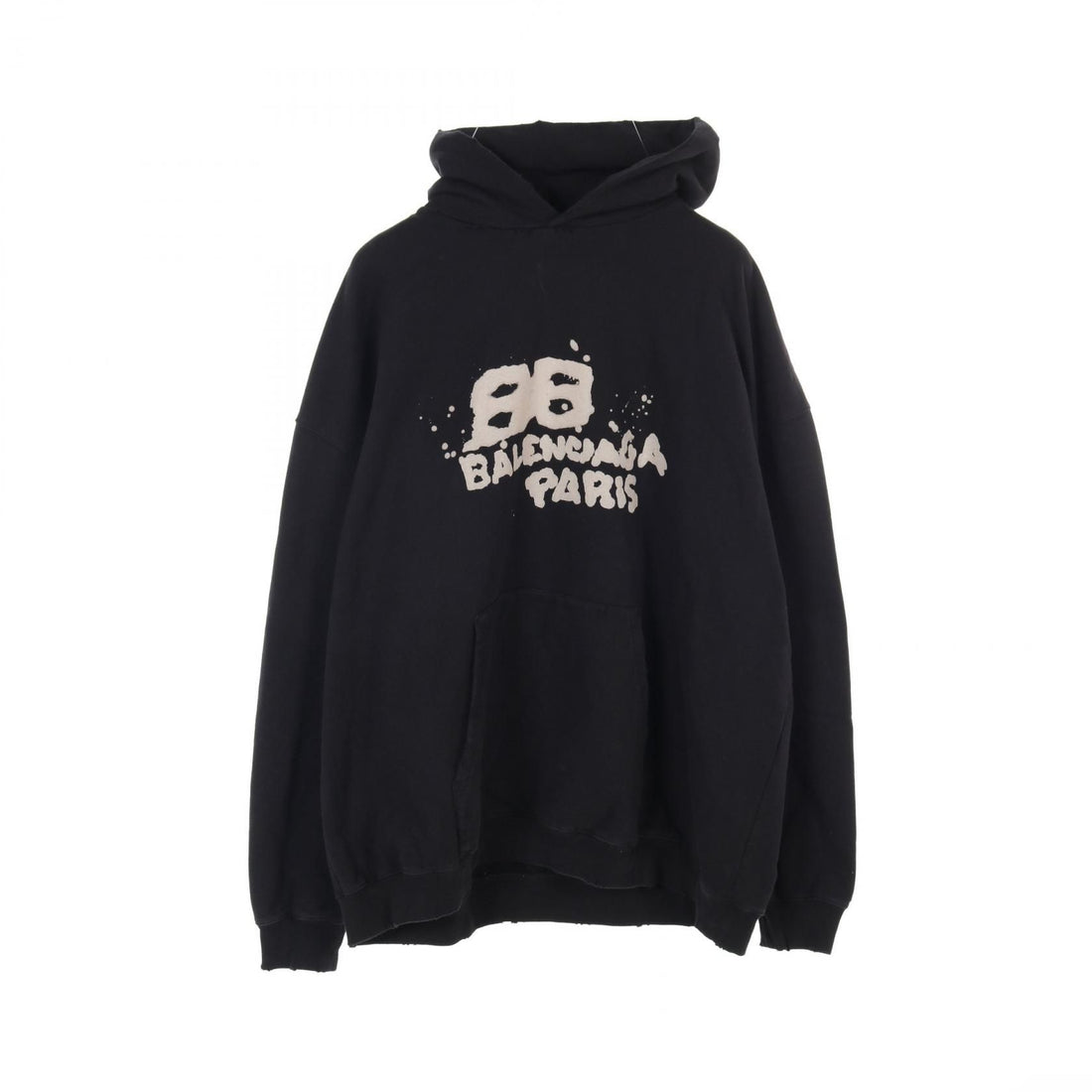 Balenciaga Hand-drawn Bb Icon Hoodie Xs 620973 Cotton Black Mens
