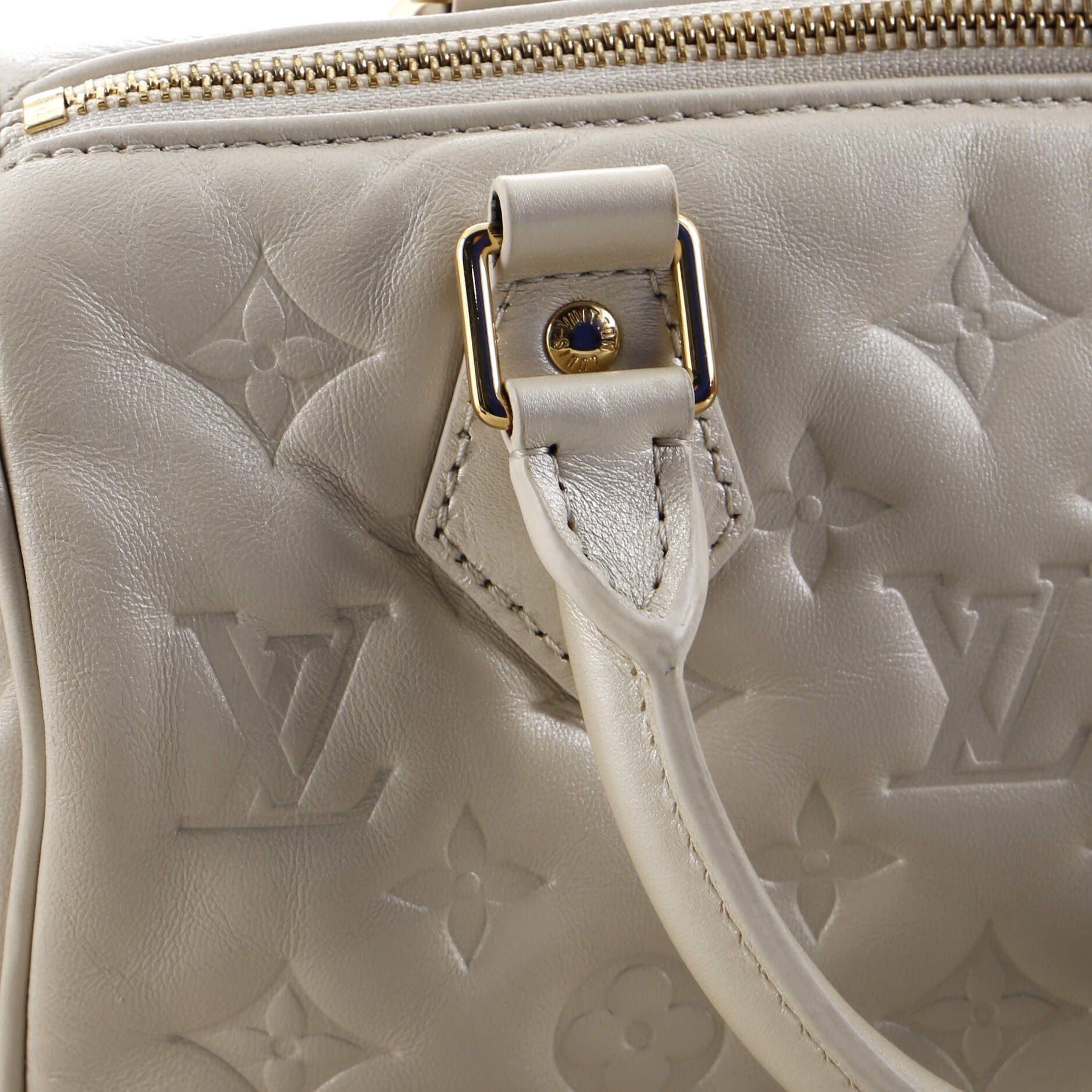 Louis Vuitton Speedy Bandouliere Bag Limited Edition Fall In Love Monogram Embossed Lambskin 22