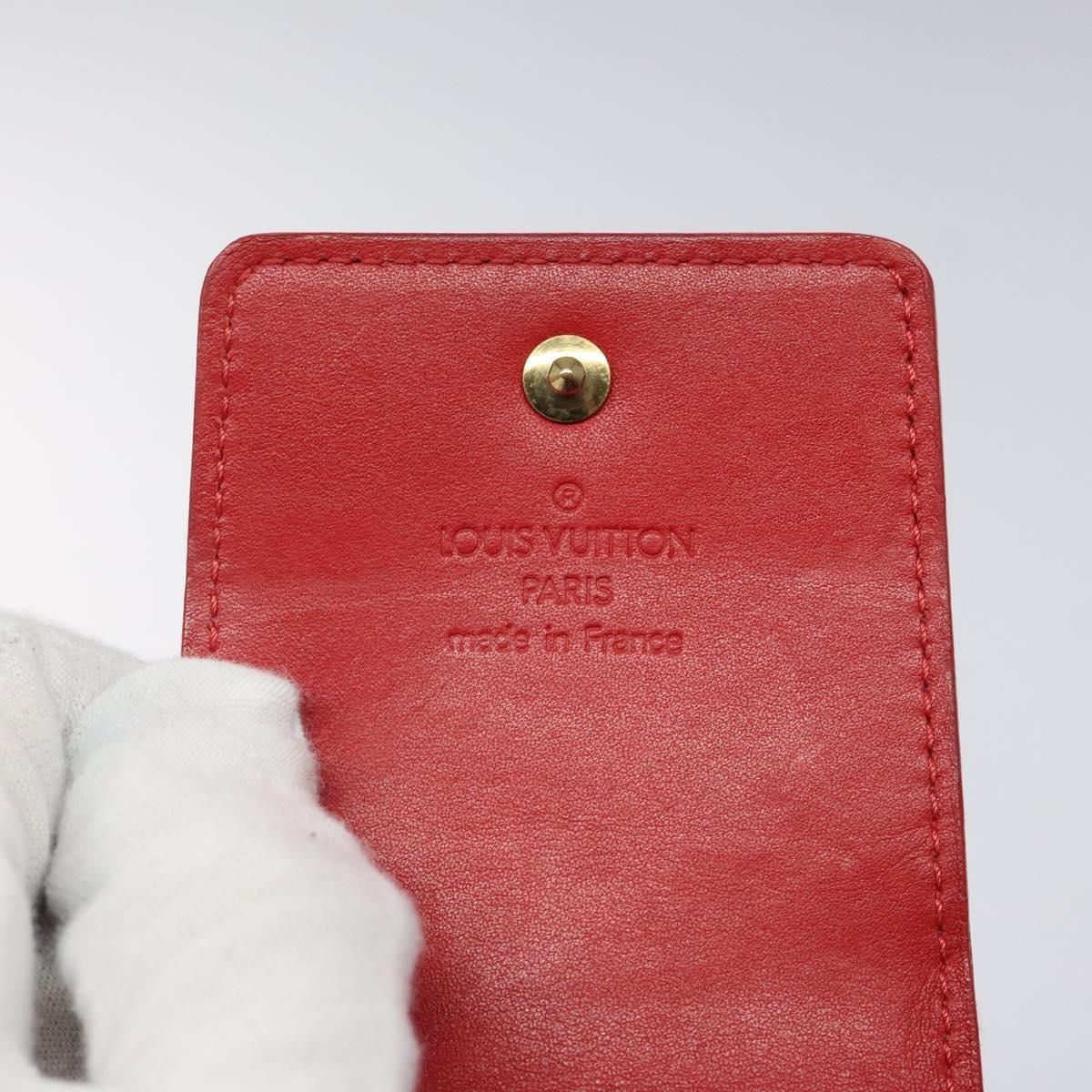 Louis Vuitton Vernis Green Cigarette Case Red M 91155 Lv Auth