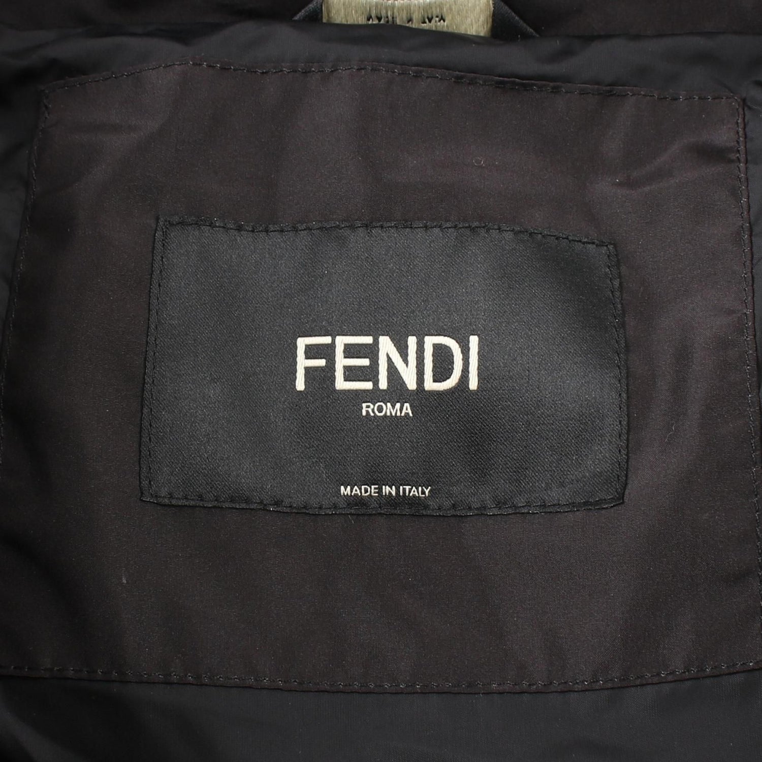Fendi Down Jacket Faa 749agrk Polyester Black Multicolor Mens M