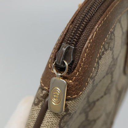 Gucci Gg Supreme Web Sherry Line Shoulder Bag Pvc Beige Red Green Auth