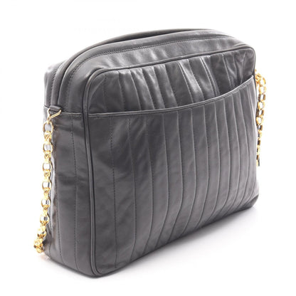 Chanel Gray Mademoiselle Shoulder Bag Lambskin (sheep Leather)