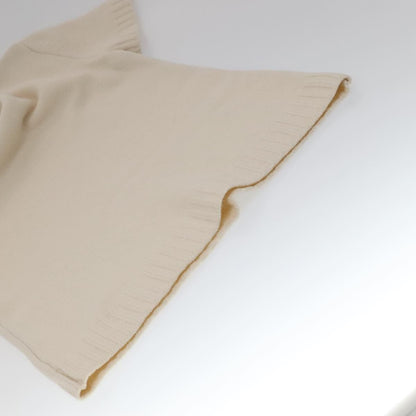 Chanel Turtleneck Wool Beige Cc Auth