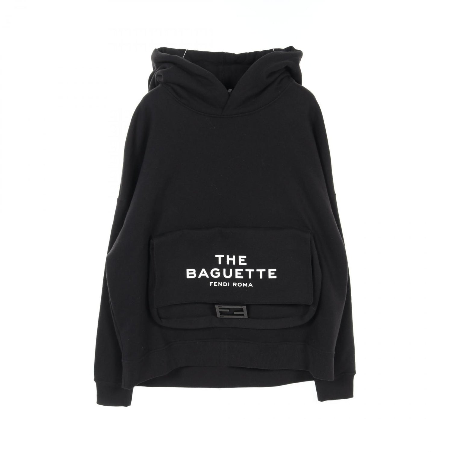 Fendi X Marc Jacobs Ff Baguette Hoodie Fy 1218ax 2h Cotton Black Mens M