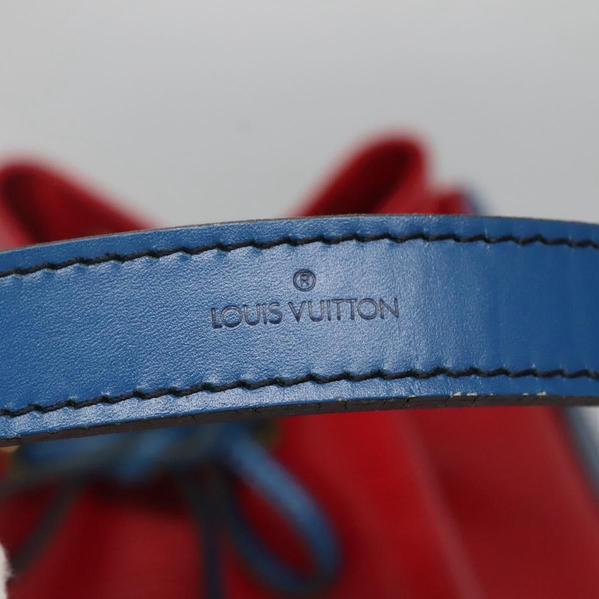 Louis Vuitton Epi Noe Shoulder Bag Bicolor Red Blue M 44084 Lv Auth