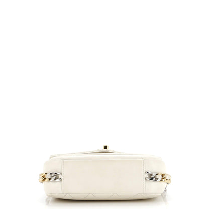 Chanel Two Tone Envelope Flap Bag Quilted Calfskin Medium