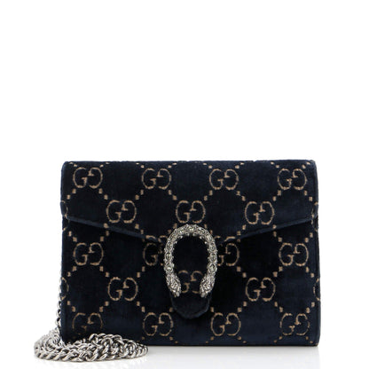Gucci Dionysus Chain Wallet Gg Velvet Small