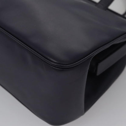 Prada Hand Bag Leather Purple Auth