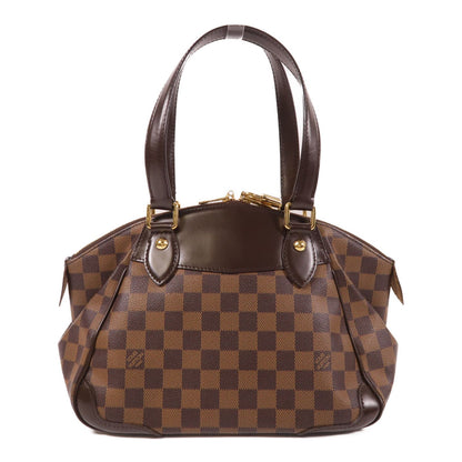 Louis Vuitton [special] [offer] Damier Verona Pm Gold Buckle Shoulder Bag Brown Ebene Brown Shoulder Bag N 41117