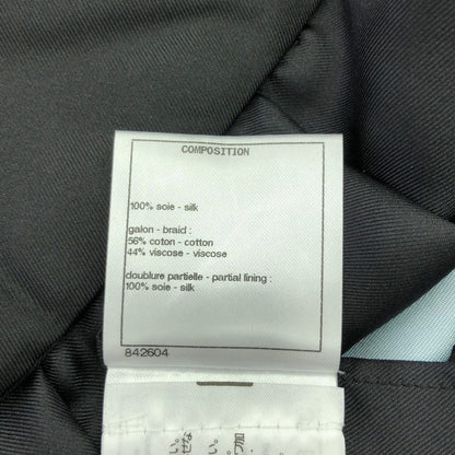 Chanel Black Long Skirt Silk