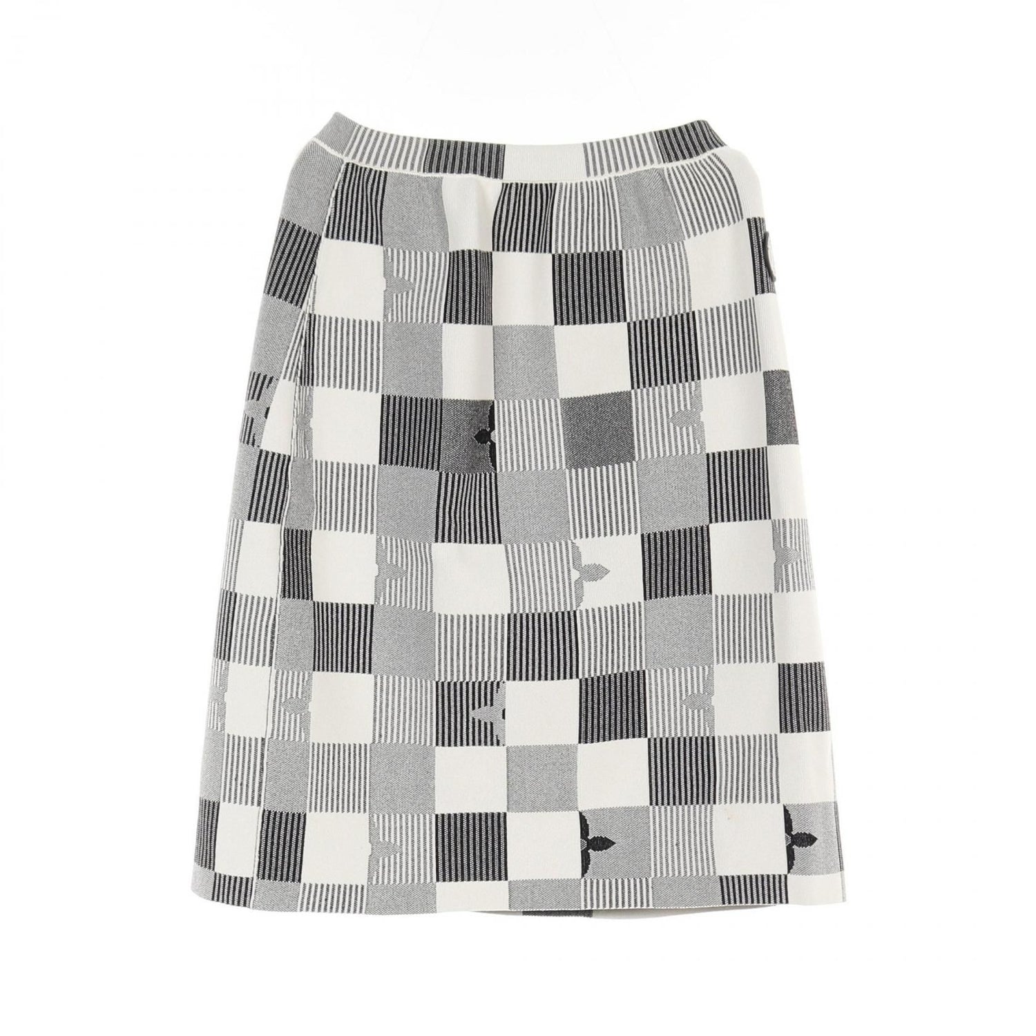 Louis Vuitton Pop Monogram Damier Gres White Black Gray Skirt