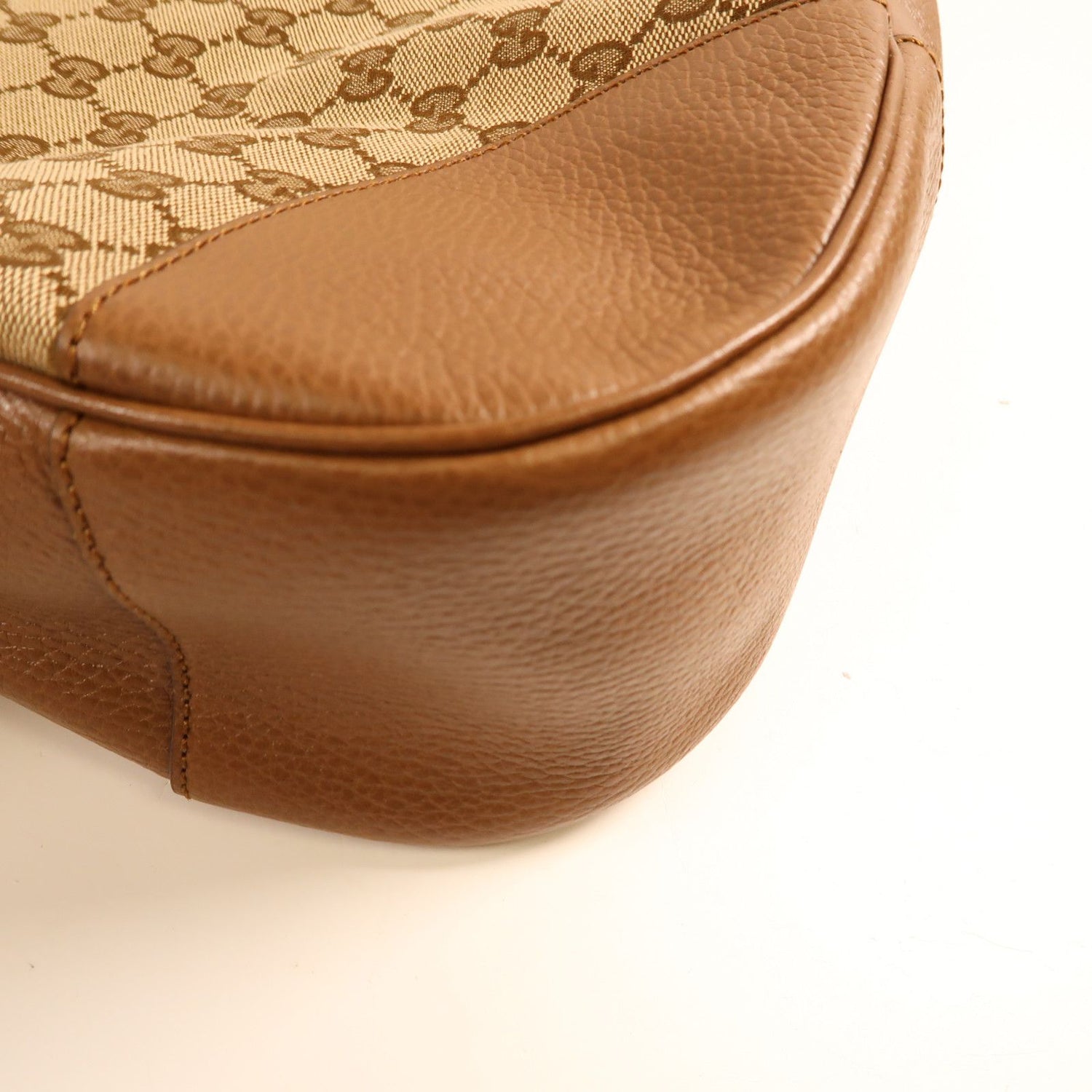 Gucci Canvas Bree Mico Hobo Gold Shoulder Bag Brown Canvas 449244