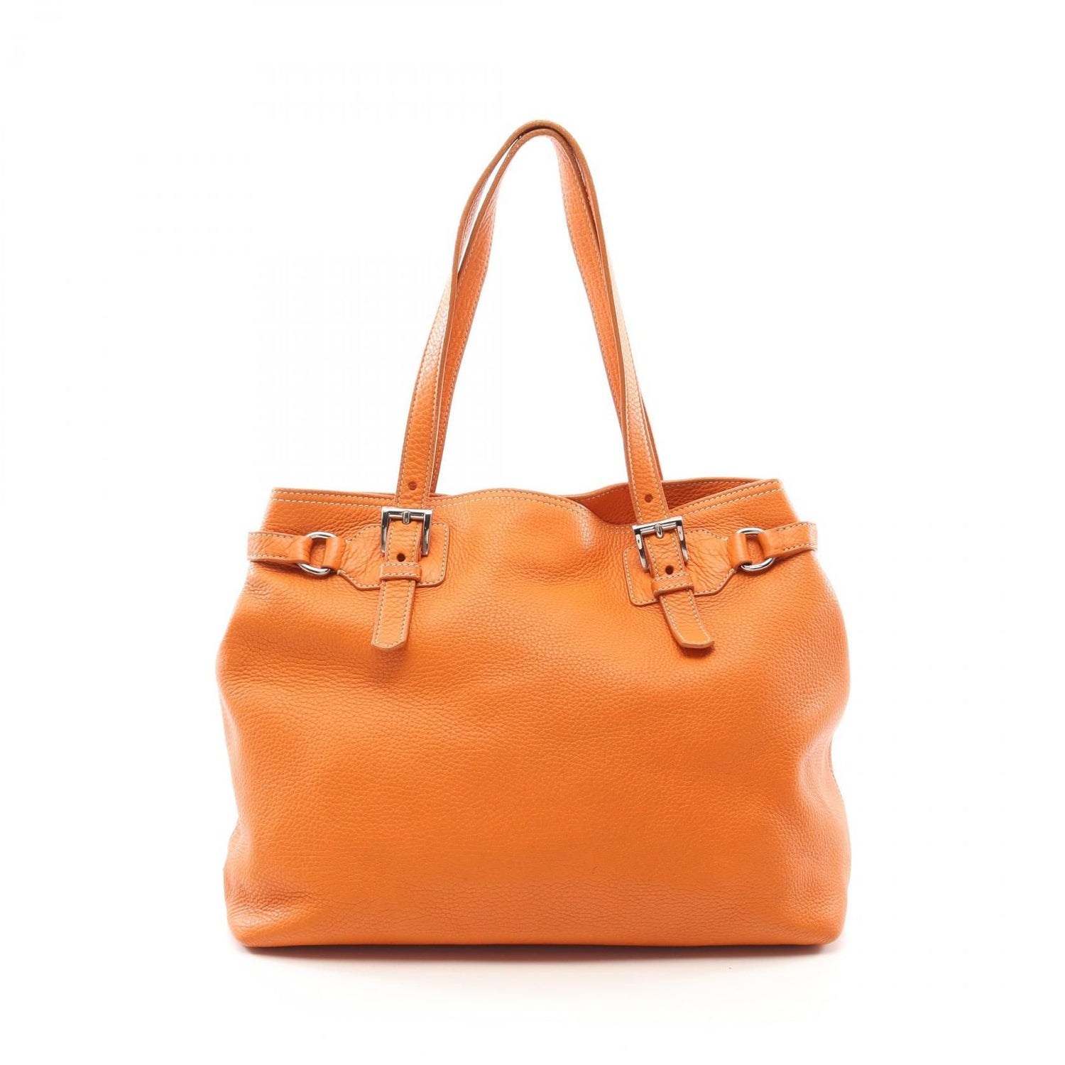 Prada Tote Bag Orange Leather