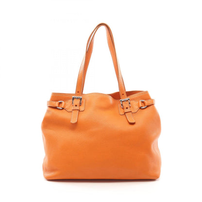 Prada Tote Bag Orange Leather
